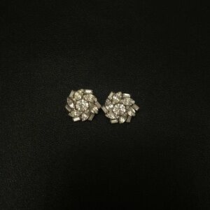 Elegant Silver Crystal Earrings